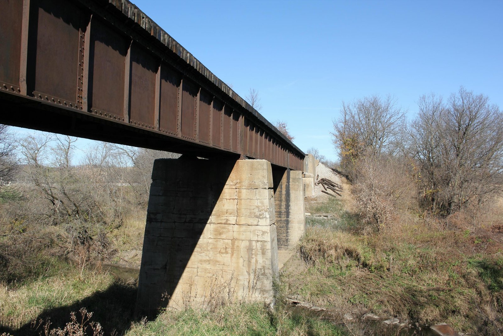 Looking east
